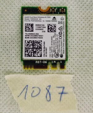 Intel Dual Band Wireless-AC 7265NGW WiFi + Bluetooth kártya