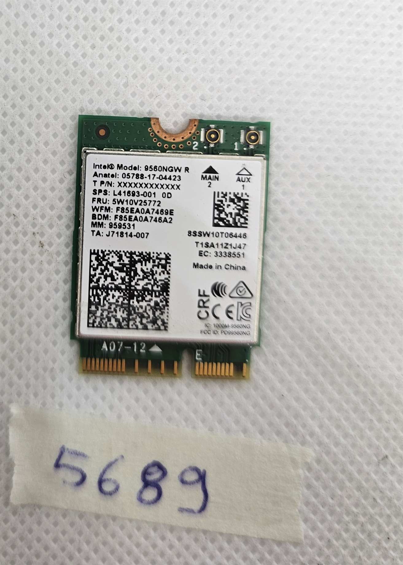 Lenovo ThinkPad L460 vezeték nélküli modul 9560NGW SPS L41693-001 | Wi-Fi és Bluetooth kártya