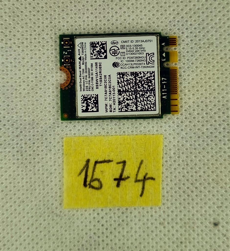 Lenovo Thinkpad Intel Dual Band Wireless AC Bluetooth 4 Card 7260NGW