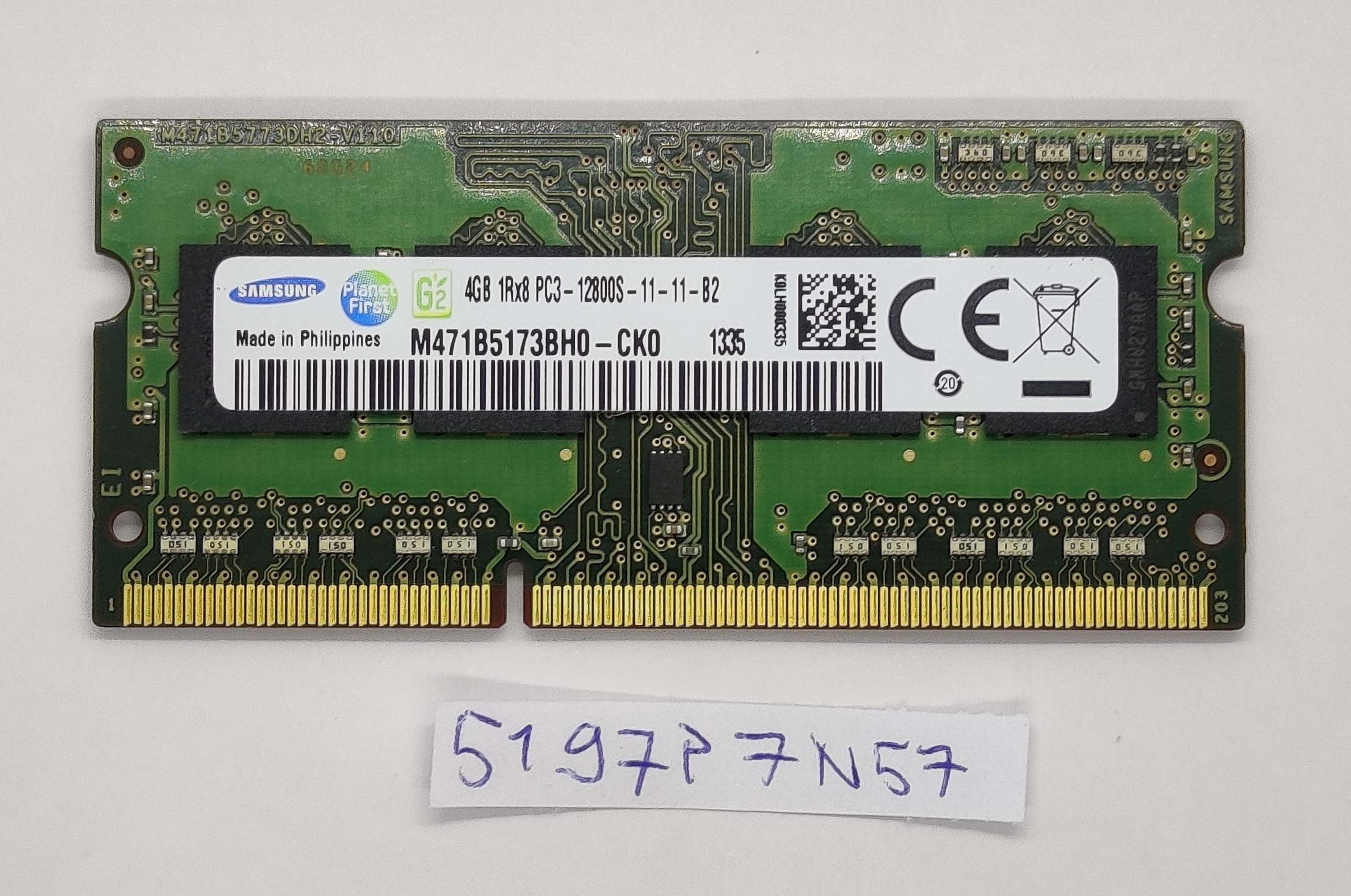 Lenovo Thinkpad L530 4 GB RAM 1RX8 PC3-12800S-11-11-B2 - Használt memóriamodul