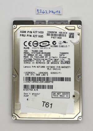 Lenovo Thinkpad T61 FRU 42T1485 HDD 7K200-100 100 GB - Használt merevlemez