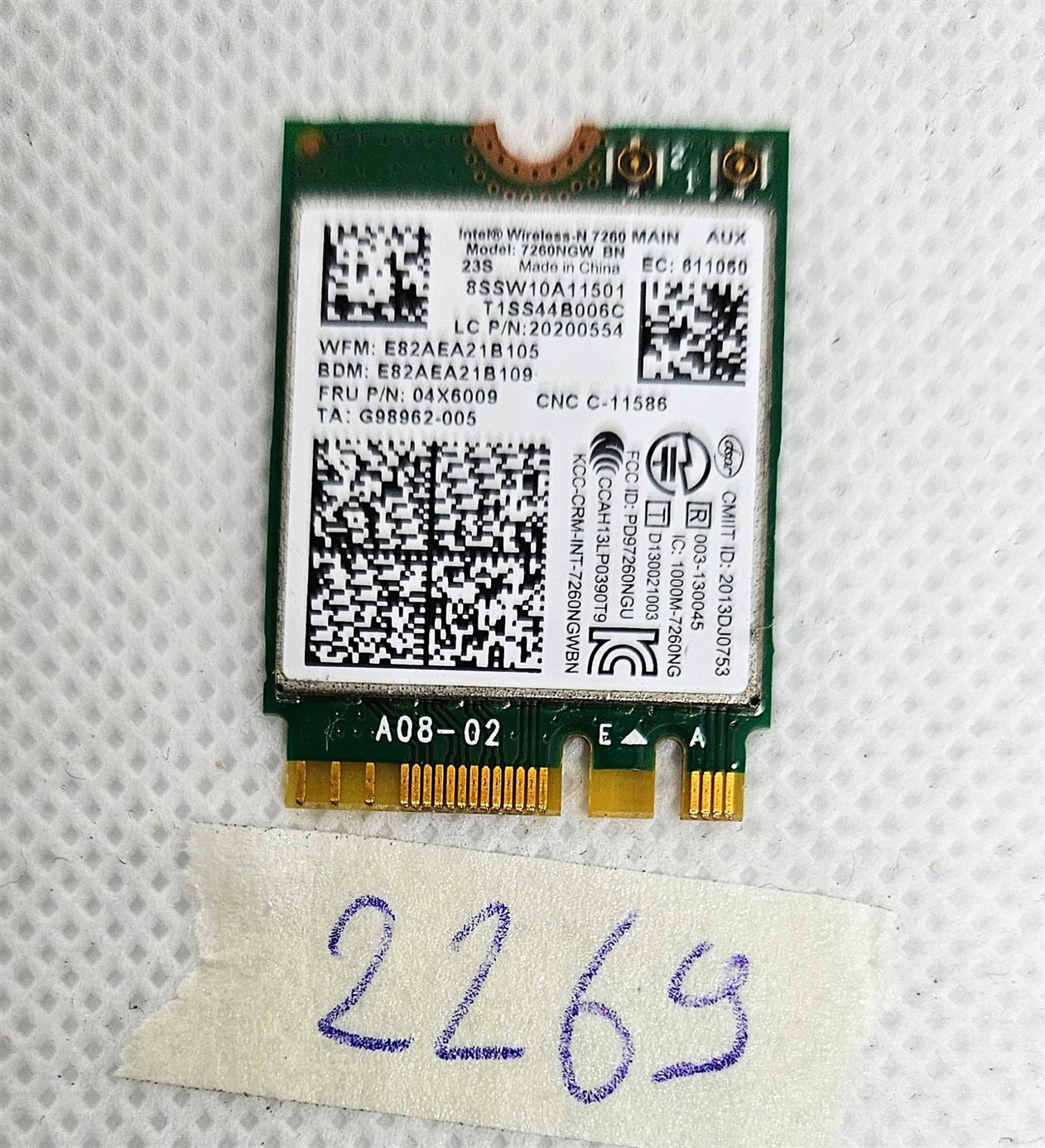 Lenovo Yoga 2 13 Intel 7260NGW WiFi kártya N7260 20200554 04W3830 04X6009 – Bővítse vezeték nélküli kapcsolatát!