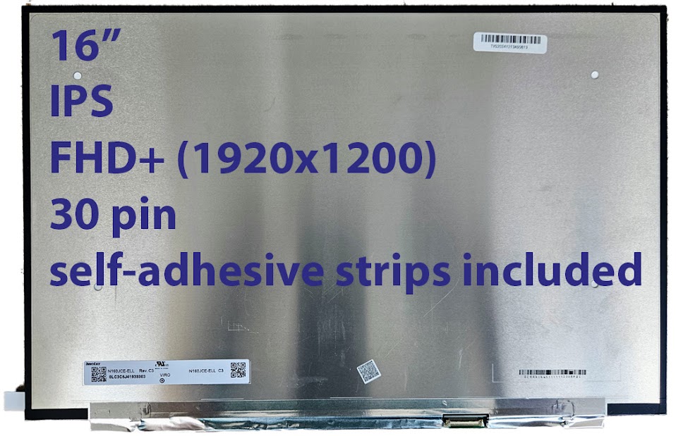 Asus Vivobook 16X F1603Z M1603Q LCD képernyő 16" FHD+ IPS matt 30 tűs**