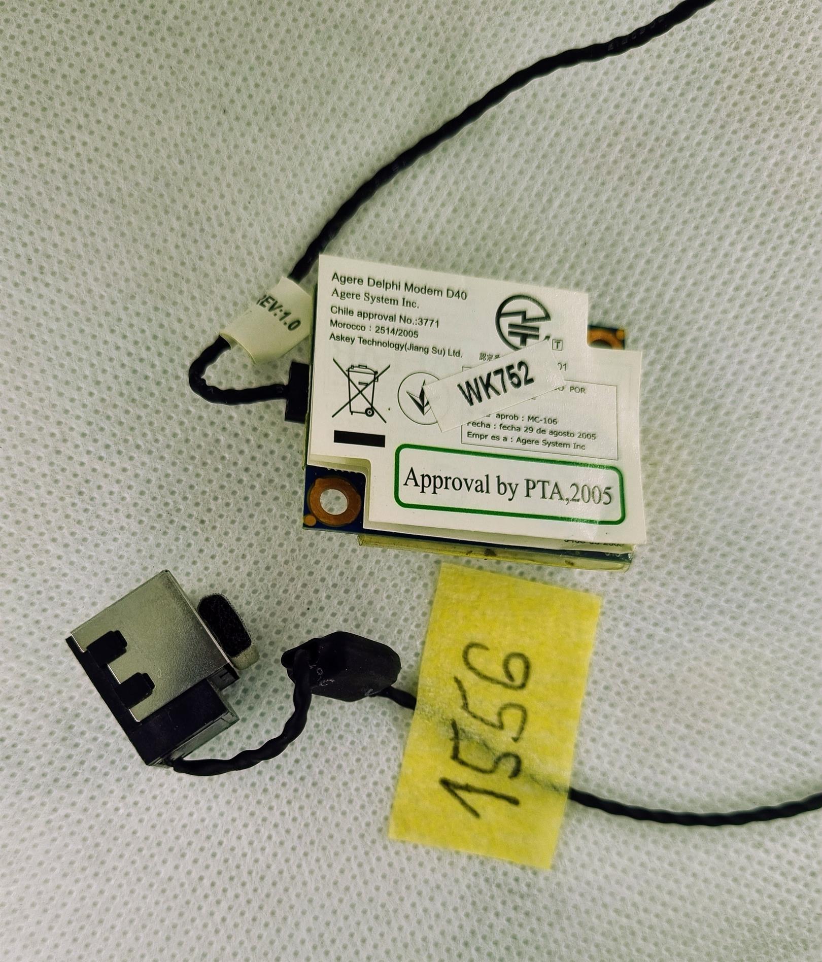 PK010000O00 EREDETI EREDETI TOSHIBA MODEM KÁRTYA SATELLITE P205 SOROZAT