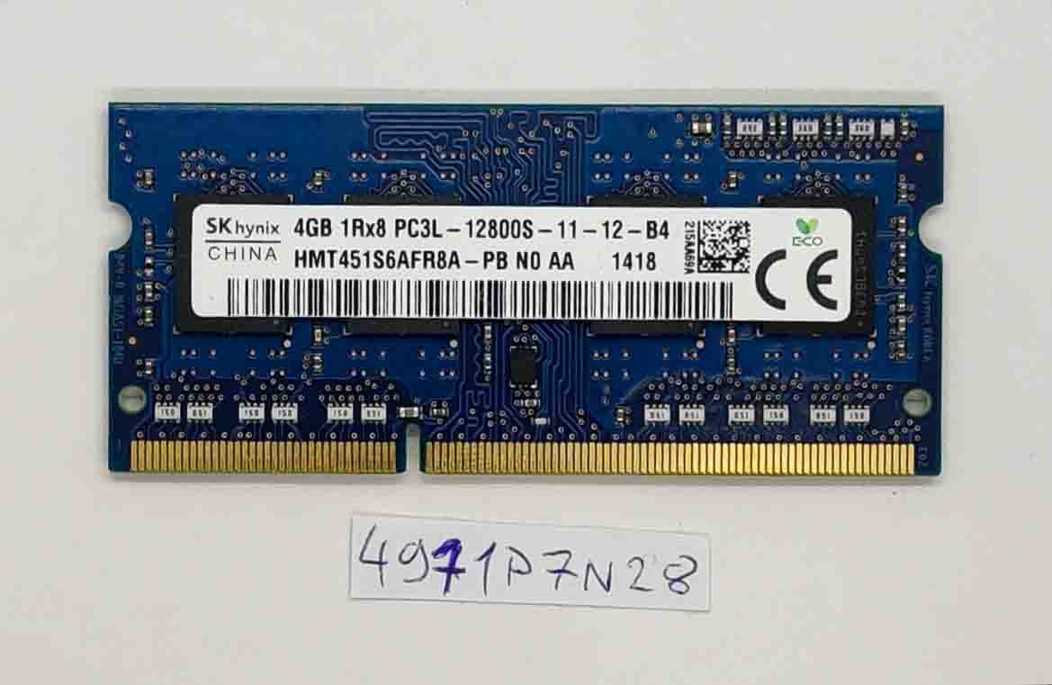 SK Hynix PC3L-12800S DDR3L 4 GB laptop memória HMT451S6AFR8A-PB 1Rx8 RAM