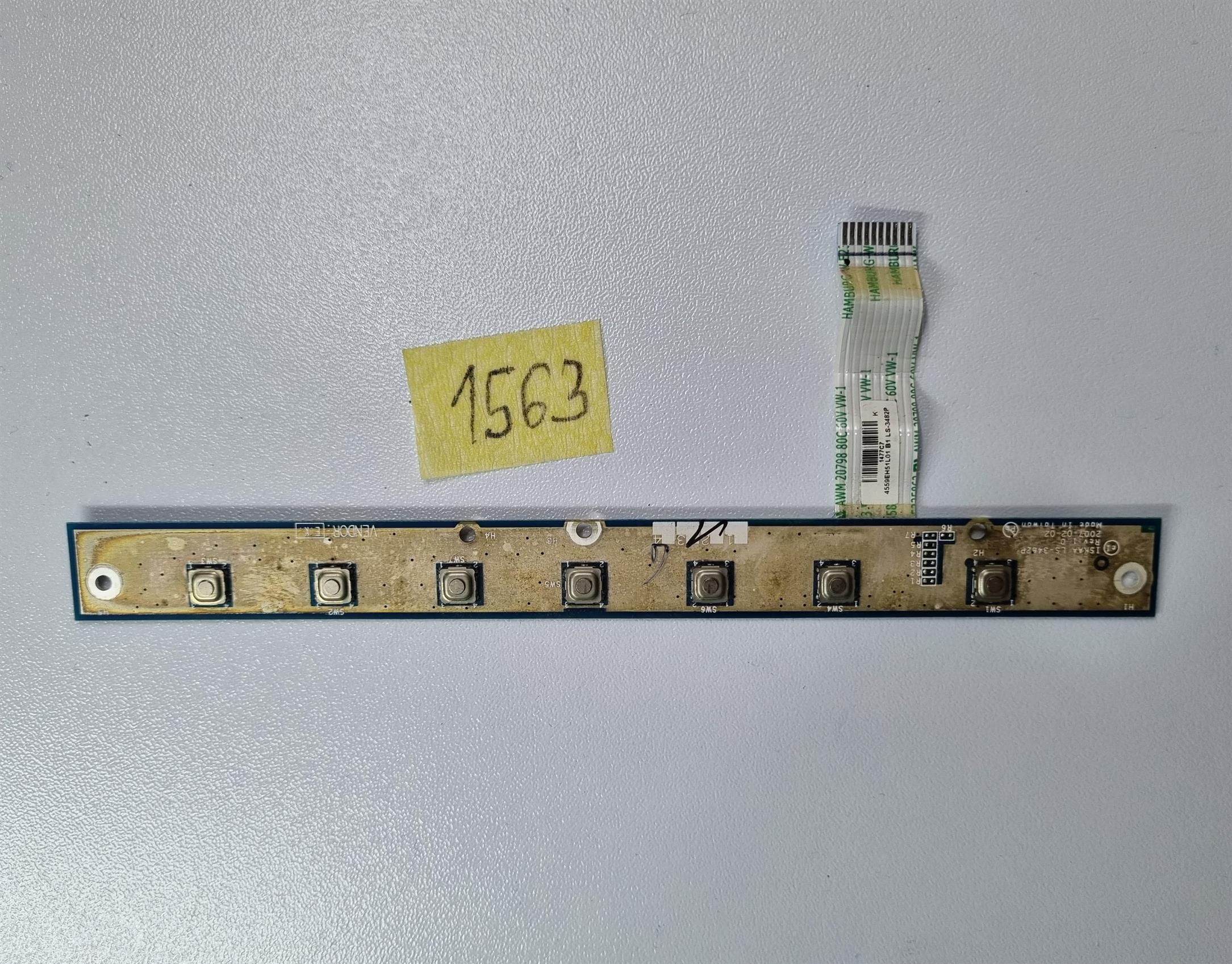 Toshiba Equium Satellite Pro A200 bekapcsológomb kártya LS-3482P NBX00004L001 - Image 2