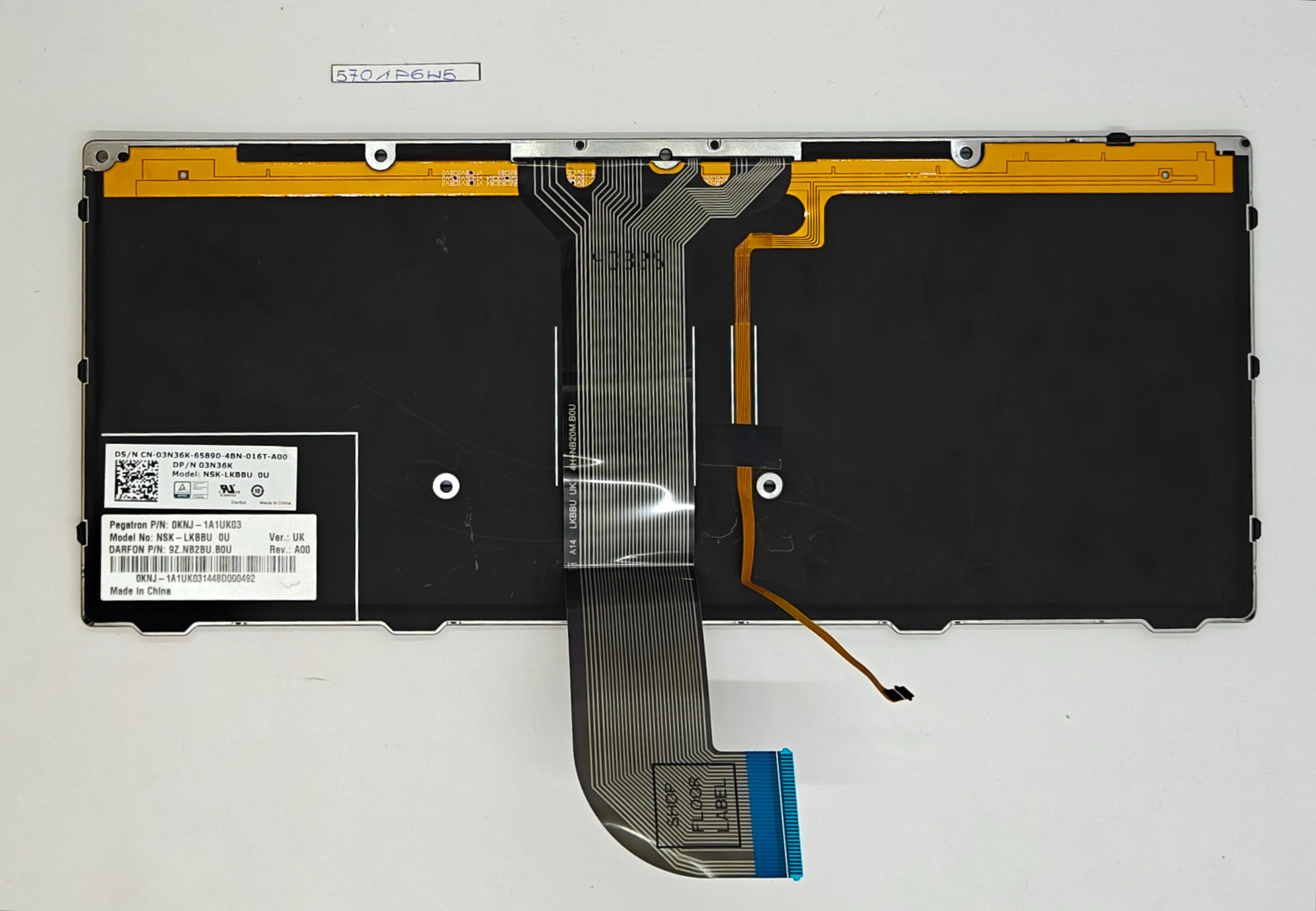 Használt Dell 7204/7214/7330 Rugged Extreme UK háttérvilágítású billentyűzet tesztelve - Image 2