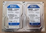 TÖMEGES 2 x Western Digital WD kék WD5000AAKX 500 GB SATA III 3,5" asztali merevlemez