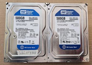TÖMEGES 2 x Western Digital WD kék WD5000AAKX 500 GB SATA III 3,5" asztali merevlemez