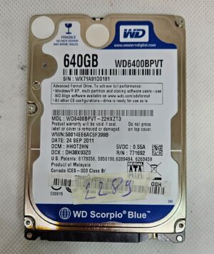 Western Digital WD6400BPVT-80HXZT3 640 GB SATA 2.5 merevlemez - Megbízható tárolási megoldás!