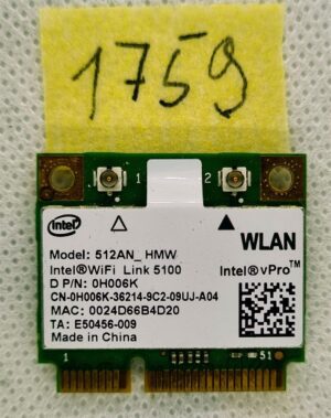 WiFi vezeték nélküli Dell Latitude E5400 kártya (CN-0H006K-70223) (313)