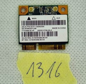 0C011-00042300 Scheda wireless Asus 802.11 BGN Wlan+Bt4.0+Hs X550Ze