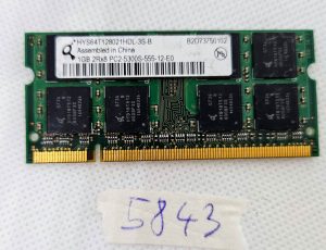 RAM per laptop SODIMM DDR2 da 1 GB 2Rx8 PC2-5300S 667 MHz - Testata, spedizione veloce