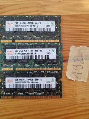Memoria RAM/DDR2 800 MHz OEM SoDimm per laptop Hynix 2 GB PC2-6400s 666-12