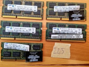 Memoria RAM per laptop Samsung Job Lot 5x2 GB DDR3 PC3-12800S 1600 MHz SODIMM 204 pin