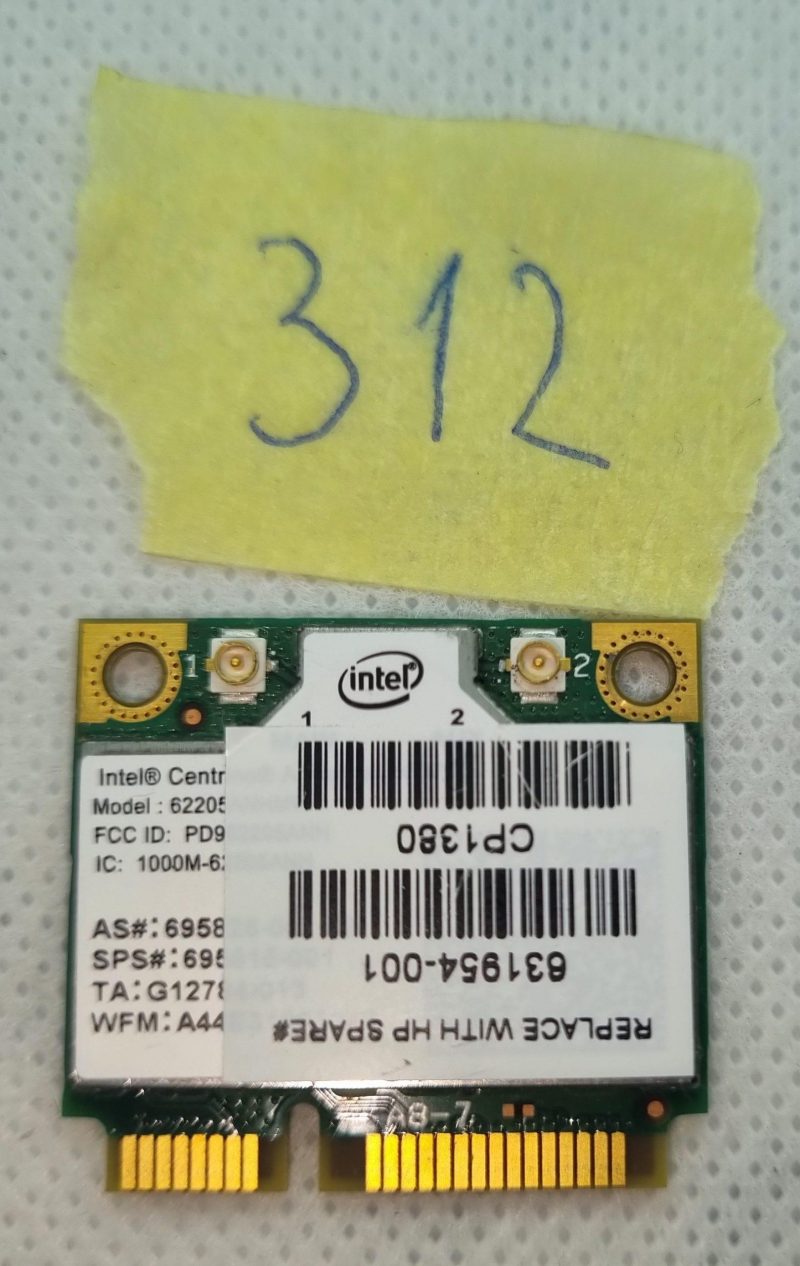 Adattatore Intel Centrino Advanced-N 6205 WLAN WIFI Mini PCIe Modello: 62205ANHMW