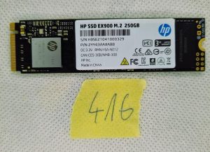 Unità a stato solido interna (SSD) HP EX900 M.2 da 250 GB PCIe 3.1 x 4 NVMe 3D TLC NAND