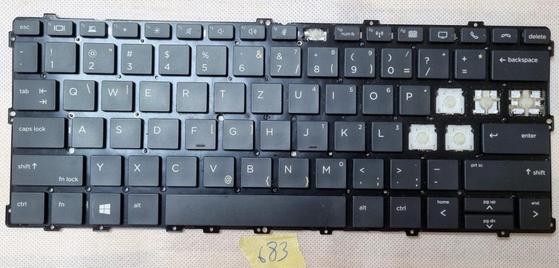Tastiera singola per HP EliteBook x360 1030 G3 G2 US L10860-001 HPM16A63USJ9201 Tasti neri retroilluminati