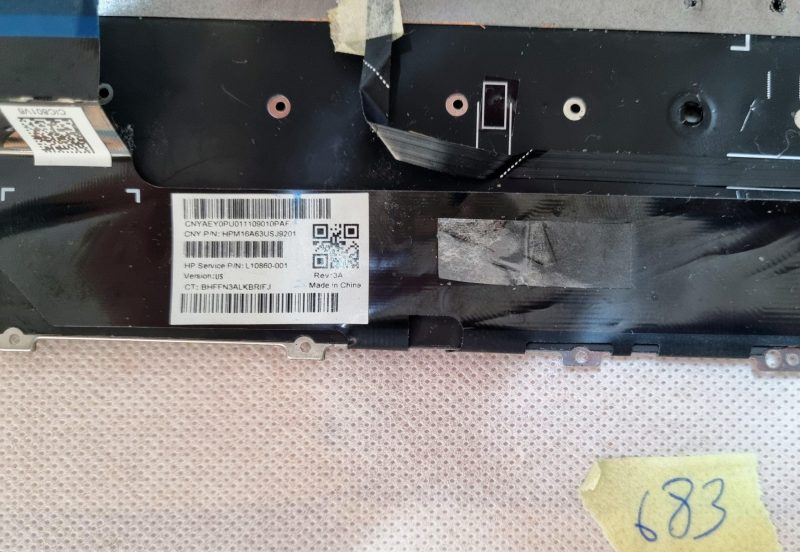 Tastiera singola per HP EliteBook x360 1030 G3 G2 US L10860-001 HPM16A63USJ9201 Tasti neri retroilluminati - immagine 2