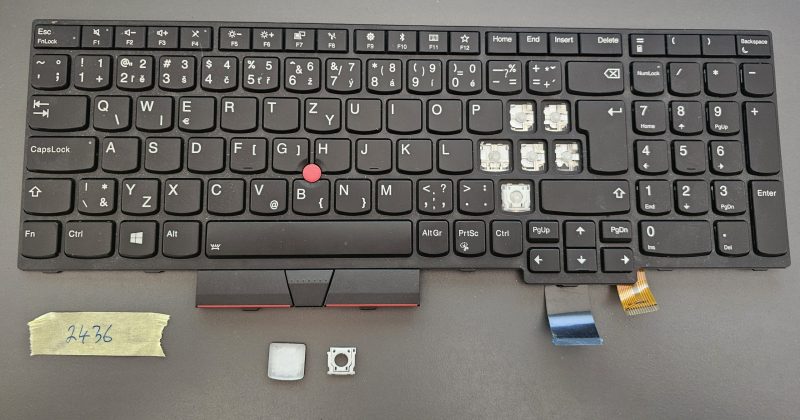 Tasti tastiera per laptop RTDpart per Lenovo Thinkpad 13 Gen 2 T470S T460S UK - Retroilluminati | SN20Q84155 | Layout QUERTZ | Tasti di ricambio