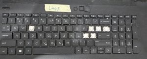 Tasti singoli per tastiera portatile HP 17-by1053dx - Layout USA originale, nero - Codice articolo L22751-001