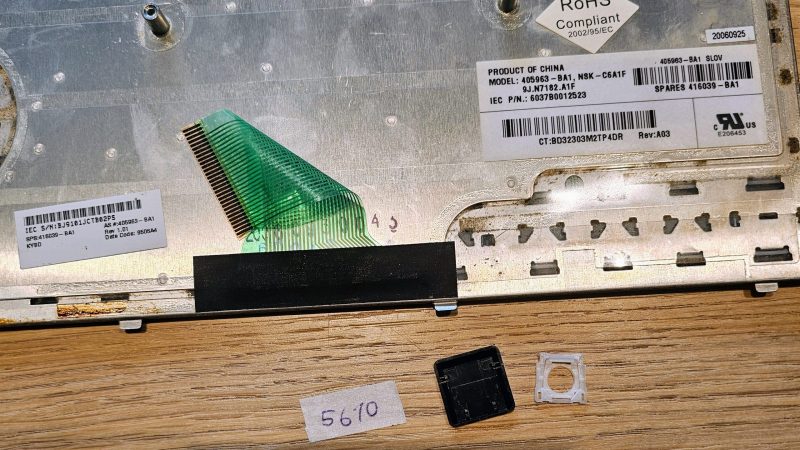 Sostituzione dei tasti della tastiera HP Compaq 405962-001 405963-001 395452-001 non retroilluminata - immagine 2