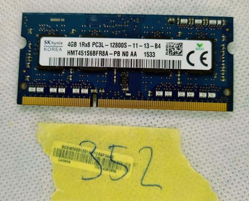 Memoria RAM SK Hynix HMT451S6BFR8A-PB da 4 GB 1Rx8 PC3L-12800S DDR3L-1600 1,35 V