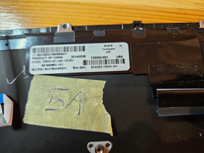 Tastiera singola per laptop HP Elitebook 825 G2 820 G1 G2 725 G1 G2 720 G1 G2 825 G1 730541-001 735502-001 - immagine 3