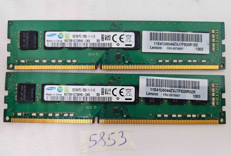 BULK 2 x 8 GB 2Rx8 PC3-12800U 1600 MHz DDR3 RAM desktop – Memoria ad alta velocità