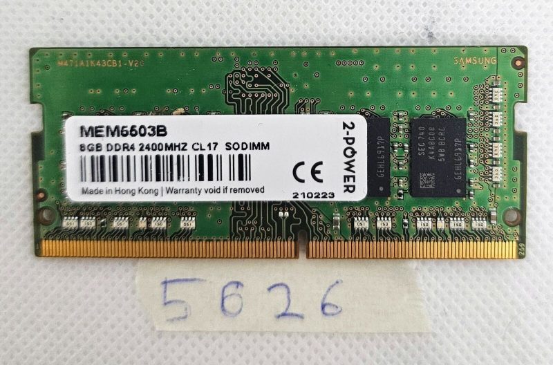 RAM per laptop SODIMM DDR4 2400 MHz CL17 da 8 GB MEM5503B – Modulo RAM usato