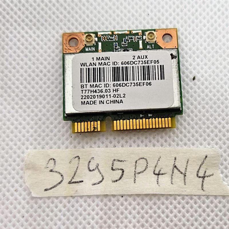 Scheda Wi-Fi wireless Acer Aspire E5-411 E3-111 E1-572P E5-511 E5-531 T77H436.03 HF - Ricambio originale per laptop