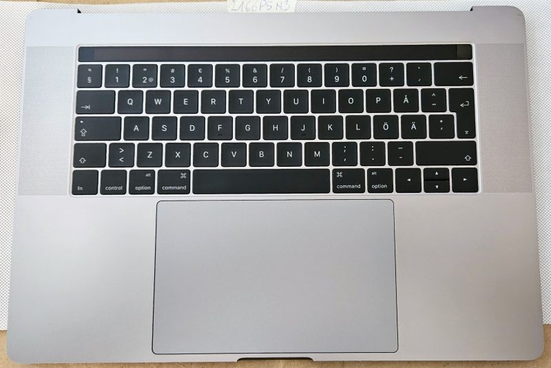 Apple MacBook Pro 13.3 A1708 fine 2016 2017 Cover poggiapolsi Tastiera grigia incl. batterie originali, altoparlanti, touchpad, jack audio
