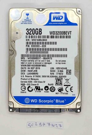 Disco rigido Asus K52J 320 GB WD3200BEVT – Ricambio originale per laptop Asus K52J