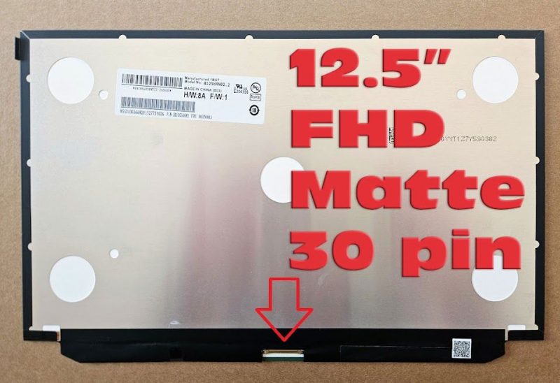 Schermo LCD da 12,5" M125NWF4 FHD IPS 60Hz 30 pin eDP opaco con nastro adesivo Nuovo