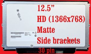 Schermo LCD B125XTN01.0 12,5" WXGA 1366x768 opaco, LED, 30 pin, con staffe laterali