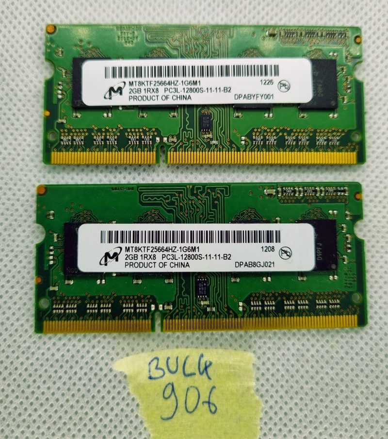 BULK 2 x MT8KTF25664HZ-1G6M1 ORIGINALE ORIGINALE MICRON 2GB PC3-12800