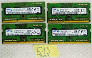 BULK 4 X Samsung M471B5173QH0-YK0 4 GB 1RX8 PC3L-12800S 1600 MHz Memoria per laptop