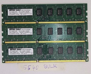 BULK 3 X RAM Buffalo Select D3U1333-B2GBJ 2 GB 1333 MHz PC3-10600U - Usata