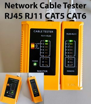 Tester per cavi LAN RJ45 RJ11 RJ12 CAT5 CAT6 UTP Tester per cavi di rete - Nuovo
