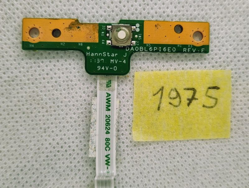 DA0BL6PI6E0 Scheda di accensione/spegnimento touchpad originale Toshiba con cavo per Satellite L755