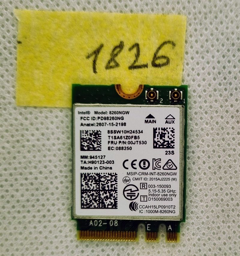Scheda di rete wireless Intel WLAN WiFi M.2 Dell 8260NGW Bluetooth 4.2 08XG1T
