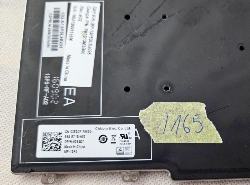 Tasti singoli per tastiera US Dell E5570 E5580 Precision 15 3000 15,17 7000 0383D7 retroilluminato - immagine 3