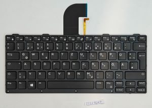 Tastiera retroilluminata DE robusta per Dell Latitude 7404/7414/7424 usata