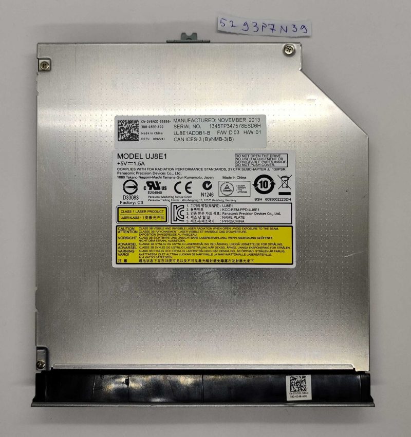 Dell Latitude E5530 UJ8E1 0V6N3J Unità ottica DVD SATA – Ricambi originali