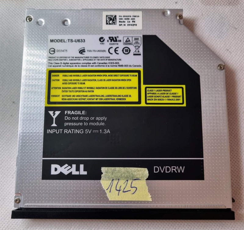 Unità DVD/CD riscrivibile SATA per laptop Dell con cornice TS-U633 V42F8 0V42F8 PH-0V42F8