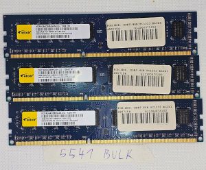 BULK 3 x Elixi 4 GB PC1333 Desktop RAM - M2F4G64CB8HG4N-CG Modulo di memoria usato