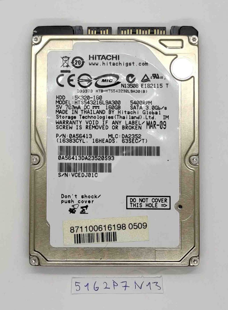 Fujitsu Siemens Esprimo D9500 160 GB 5400 giri/min HDD HTS543216L9A300