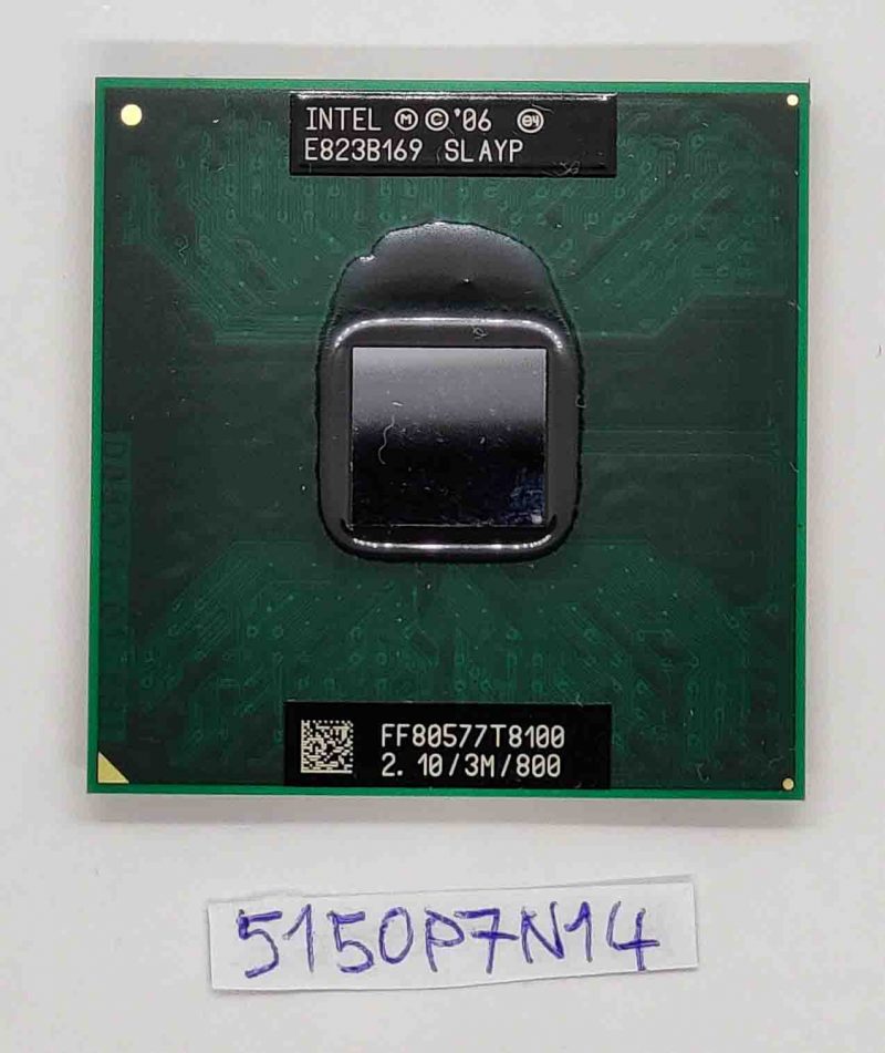 Processore Fujitsu Siemens Esprimo Mobile D9500 2,10 GHz 800 MHz 3 MB PGA478 Intel Core 2 Duo T8100 – Ricambio originale