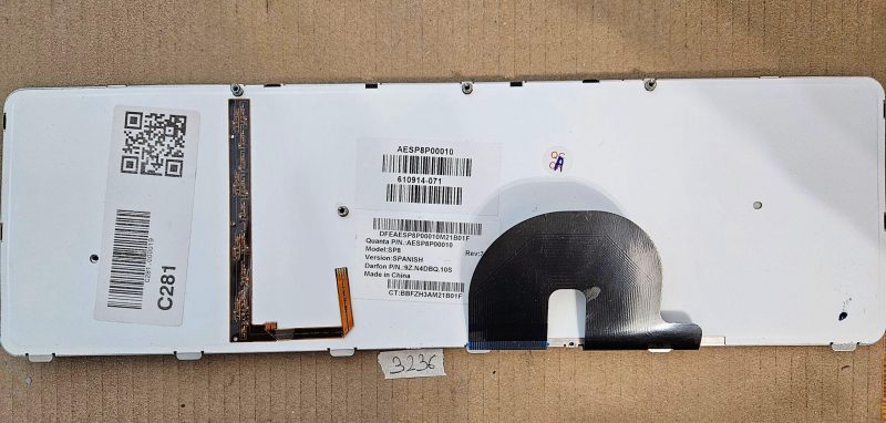 Tastiera originale 610914-071 per laptop HP Envy 17-1000 17-2000 - retroilluminata - immagine 2