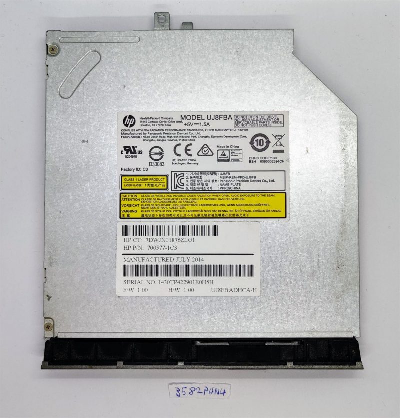Unità DVD originale HP 700577-1C3 UJ8FBA Ricambi per laptop Spedizione in tutto il mondo